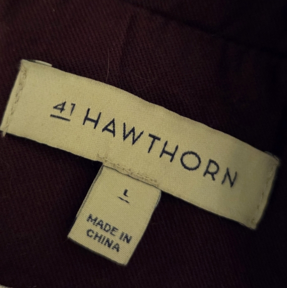41 Hawthorn Chaplin Lined Hooded Anorak Jacket Utility Pockets Red Gold Sz Large - Picture 6 of 10